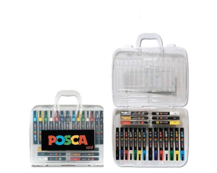 MALETIN PLASTICO 20 MARCADORES POSCA SURTIDOS | POSCA Imagen principal del producto