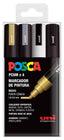 Rotulador Uni Posca Pc-5M Estuche 4 Colores Gswb | Posca | Pack 1 Unidades