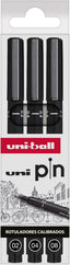 Estuche 3 rotuladores calibrados 0,2mm 0,4mm 0,8mm uni-ball