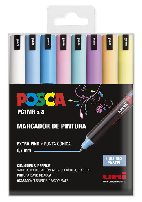 Rotulador Posca Pc-1Mr 8 Colores Pastel | Posca | Pack 1 Unidades Imagen principal del producto