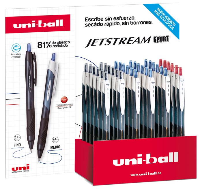 Expositor 36 Bolígrafos Uniball Jetstreams Sport Sxn-150e Marca Uni-Ball Imagen principal del producto