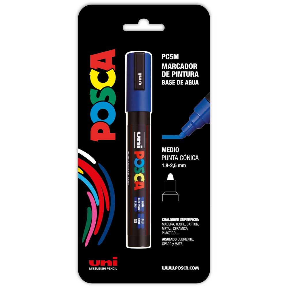 Rotulador Posca Pc-5m Azul Pack 1 Imagen principal del producto