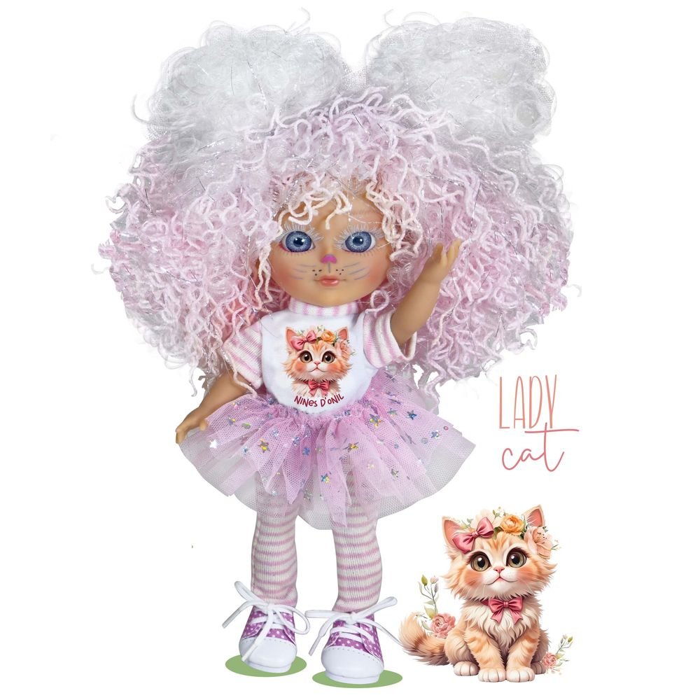 Muñeca Dainty Lady Cat Nines D'Onil en vinilo y tela