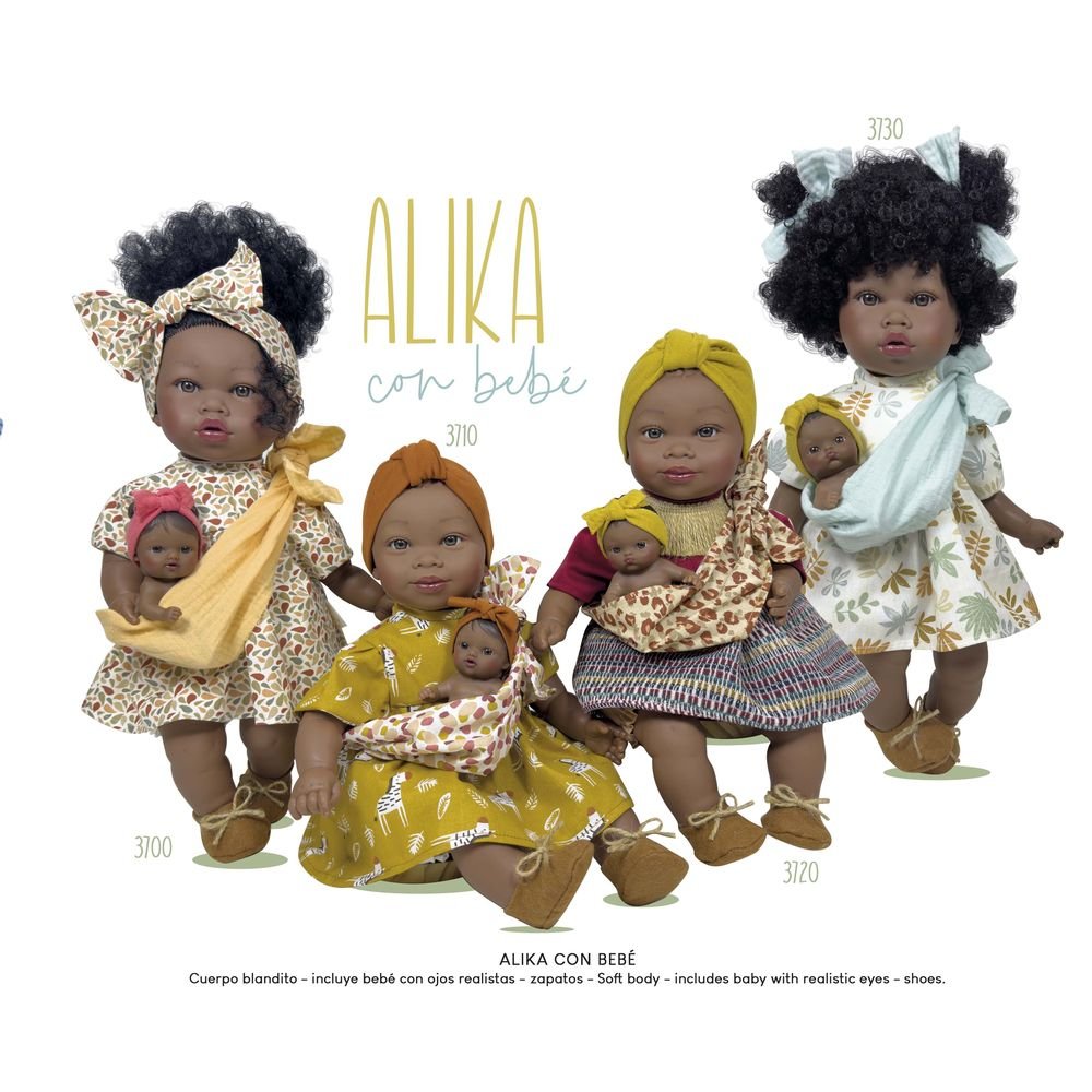 Muñeca Alika con Bebe Print Marca Sin Especificar Imagen principal del producto
