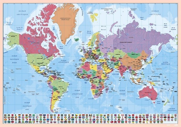 Vade Escolar Mapa Mundo 35x49cm