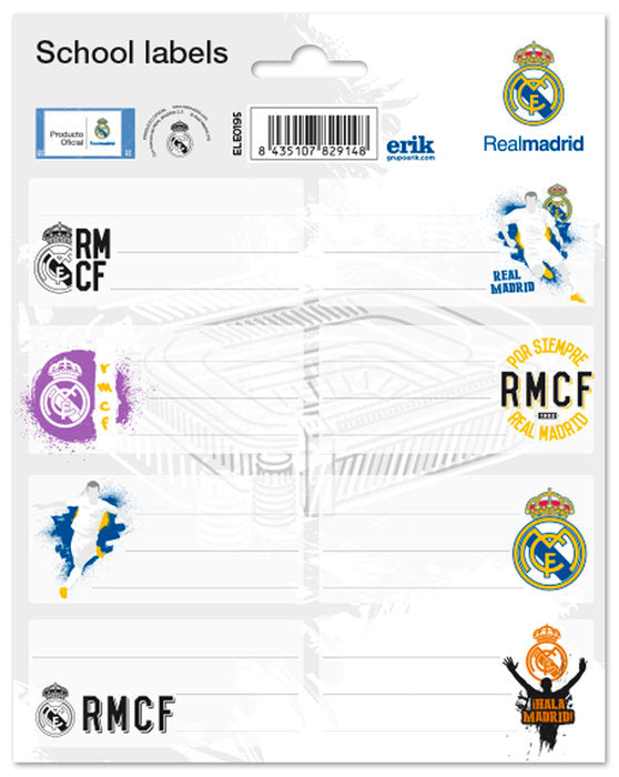 ETIQUETA REAL MADRID | 10 UNIDADES | (GRUPO ERIK EDITORES) Imagen principal del producto