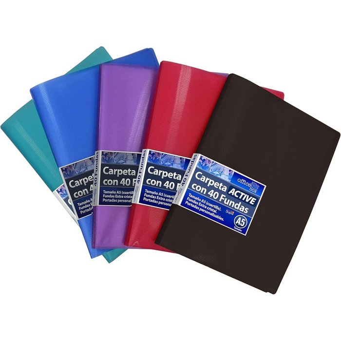 CARPETA A5 40 FUNDAS SUPRA COLORES SURTIDOS | 10 UNIDADES | (FRAGA) Imagen principal del producto