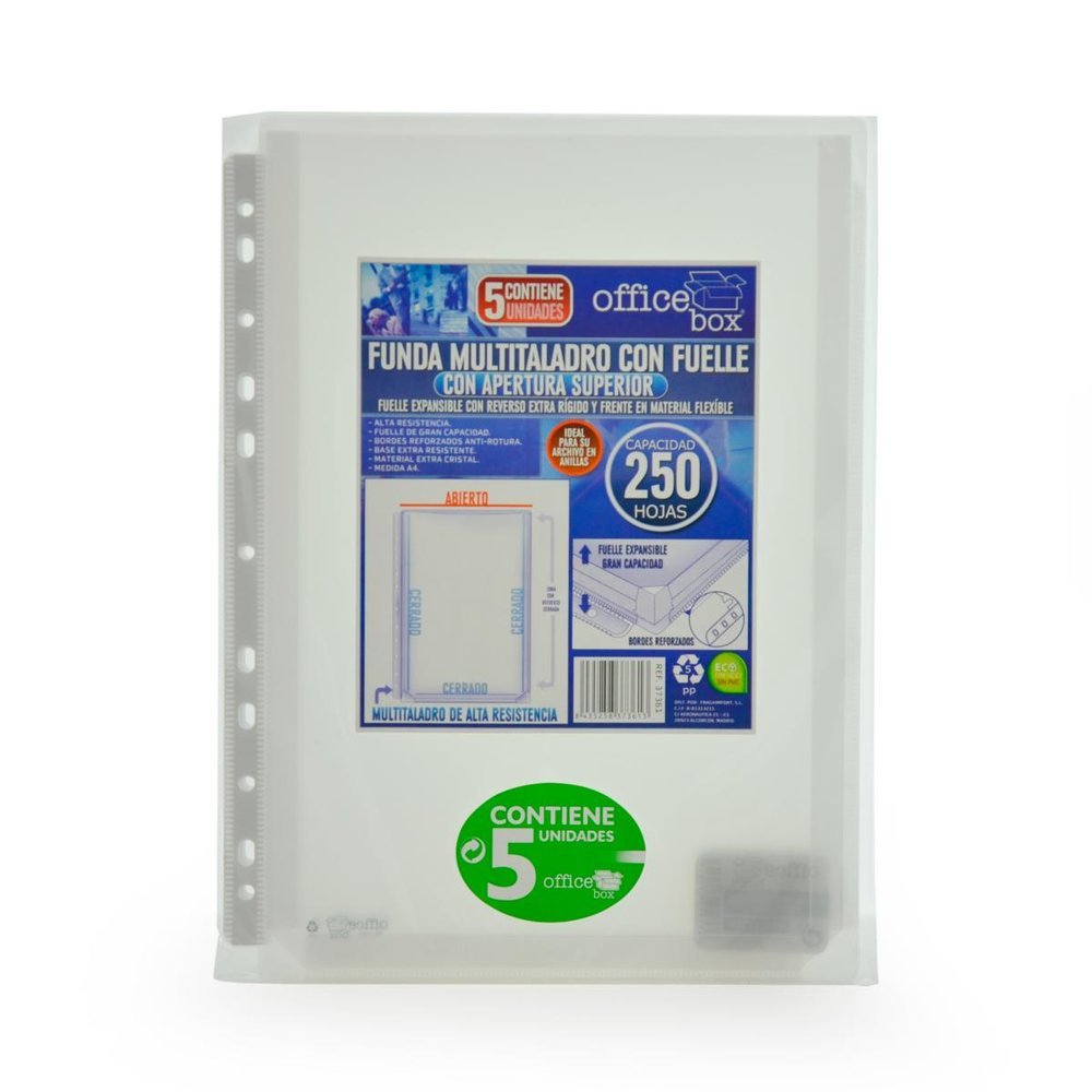 Pack 5 Fundas Dossier A4 Multitala Fraga Fuelle Extra Hasta 250H Imagen principal del producto