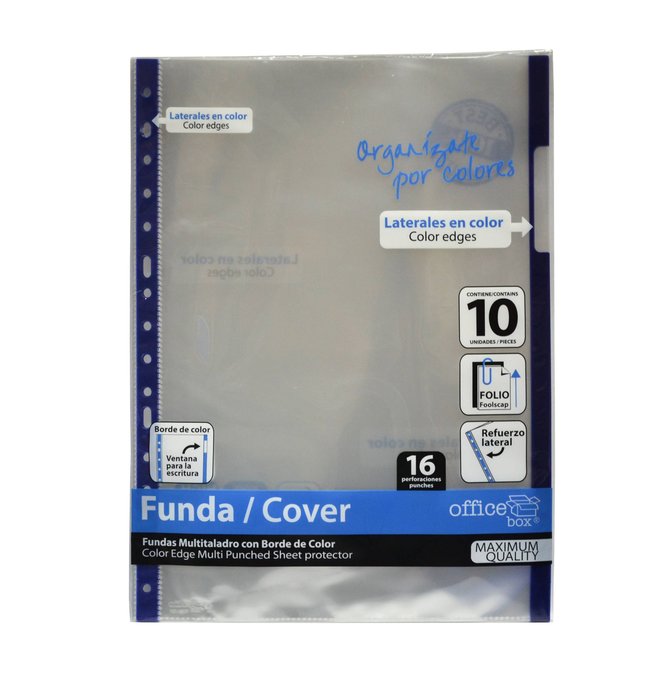 Funda multitaladro folio bolsa 10U borde colores surtidos Fraga Import Imagen principal del producto