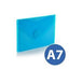Sobre A7 PP Velcro Azul Tamaño 8.5x12 cm Marca Fraga Import