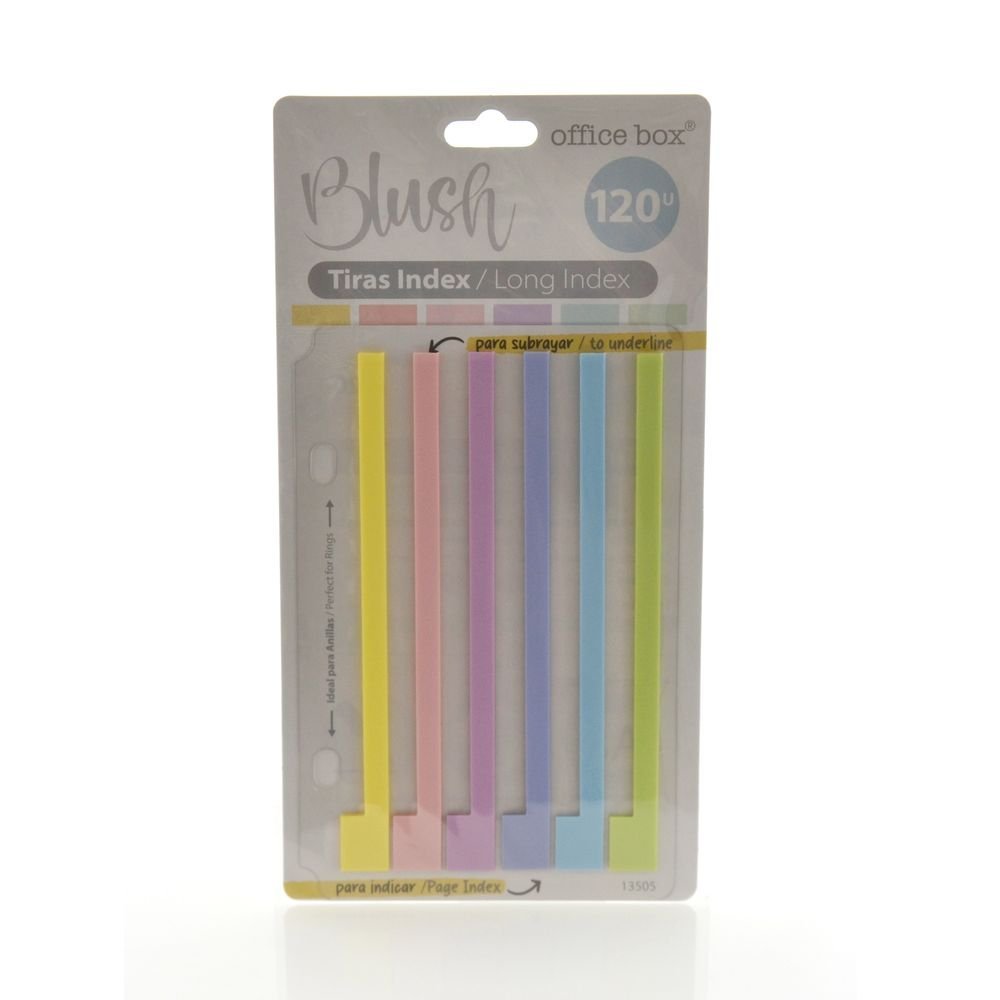 Blister 120 Tiras Notas Adhesivas Index Blush 130x12 mm Sur Fraga