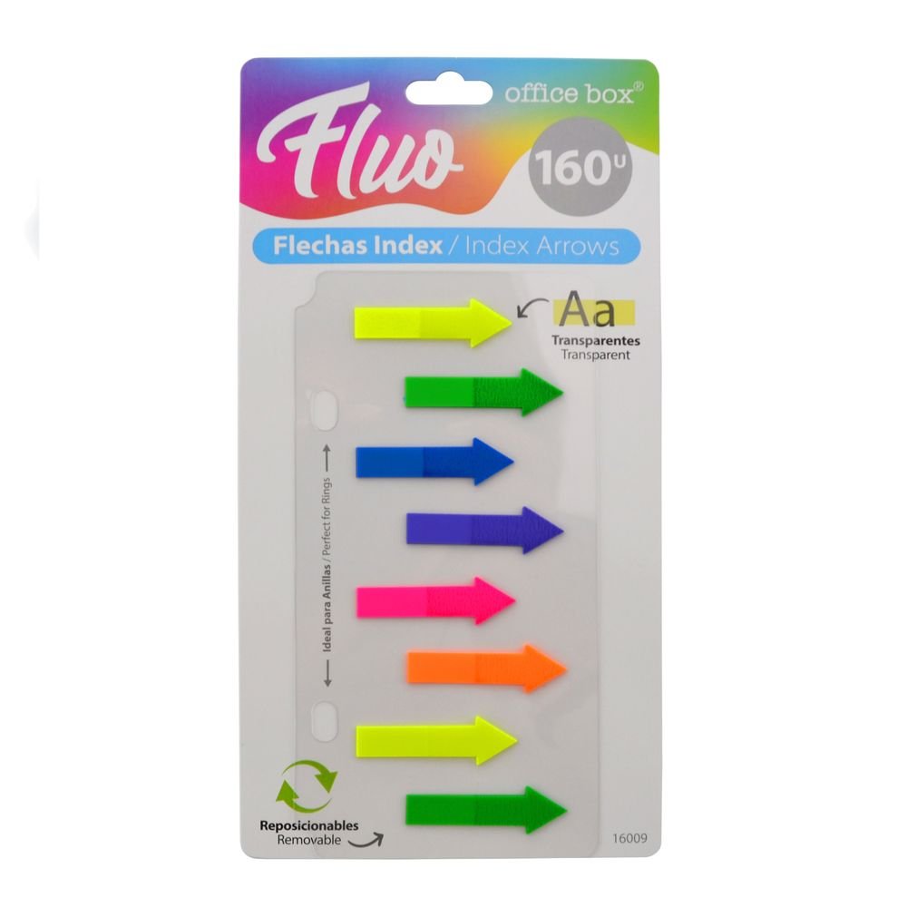 Blister 160 Flechas Index Notas Adhesivas Fluor Surtidas Fraga