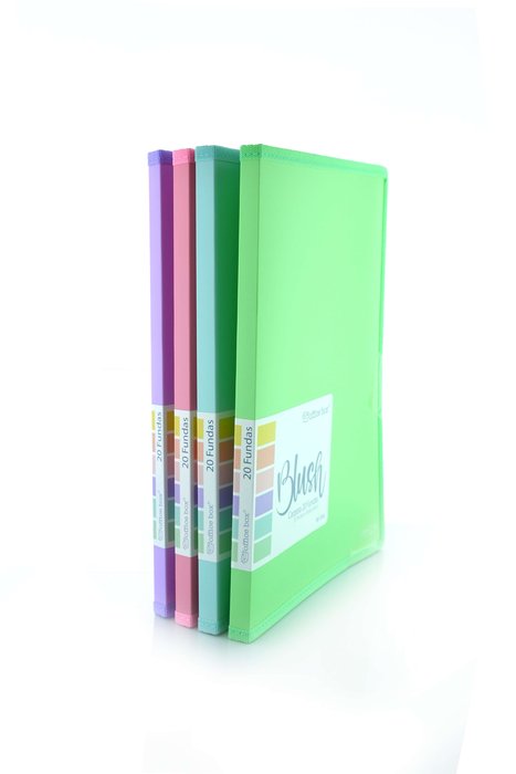 CARPETA DE 20 FUNDAS BLUSH COLORES PASTELES SURTIDOS | 1 UNIDADES | (FRAGA) Imagen principal del producto