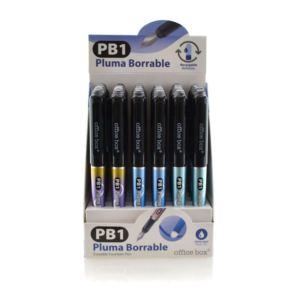 Exp 24 pluma borrable azul office box Fraga Import Pack 24 Imagen principal del producto