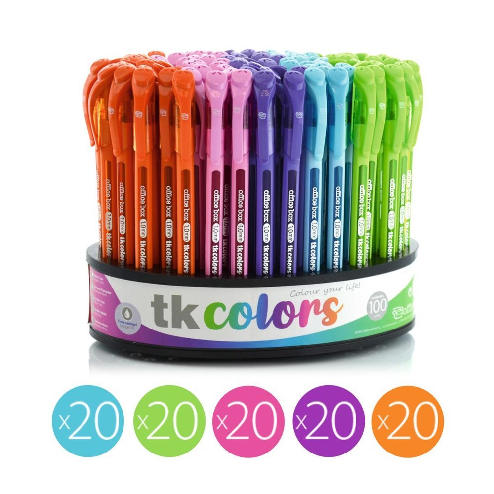 Exp Giratorio 100 Bolígrafos Tkc Colors Surtidos Marca Fraga Imagen principal del producto