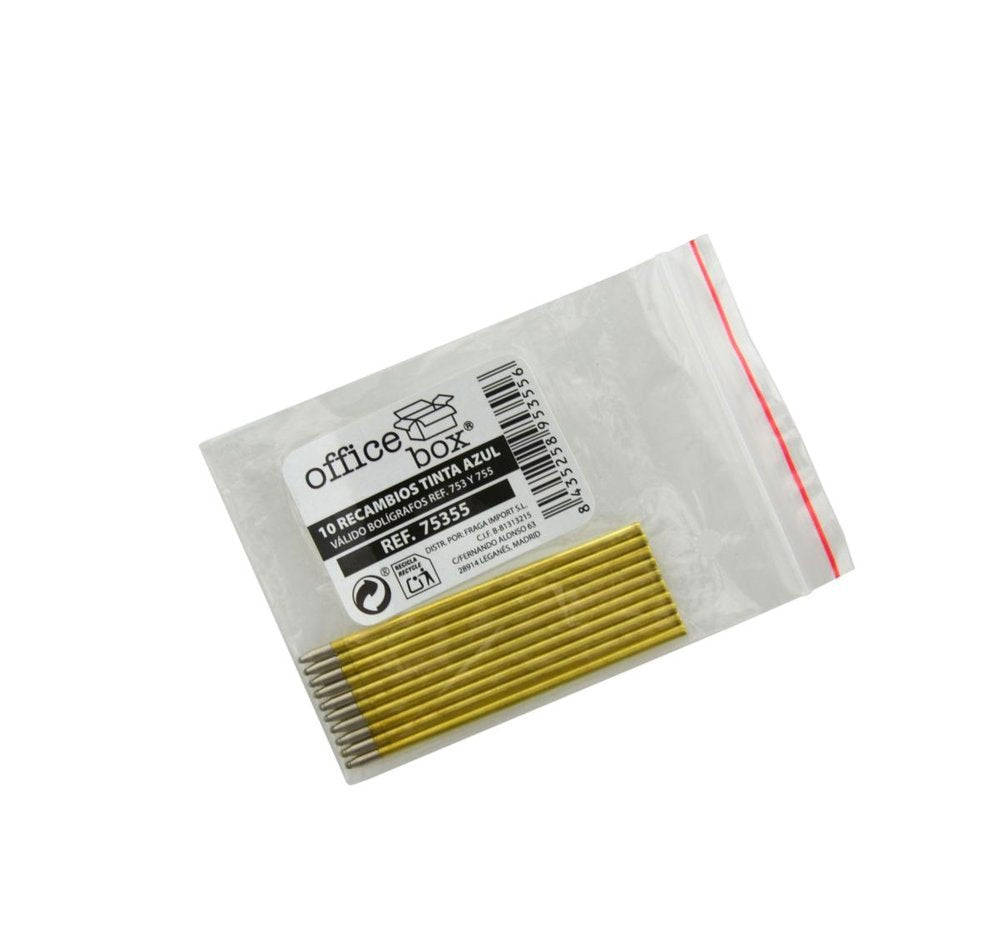 Recambio Mini Bolígrafo Corto Tinta Azul Fraga