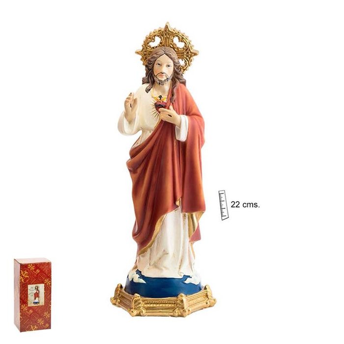 Figura Sagrado Corazón de Jesús 22 cm Marca Figuras Santos Javier