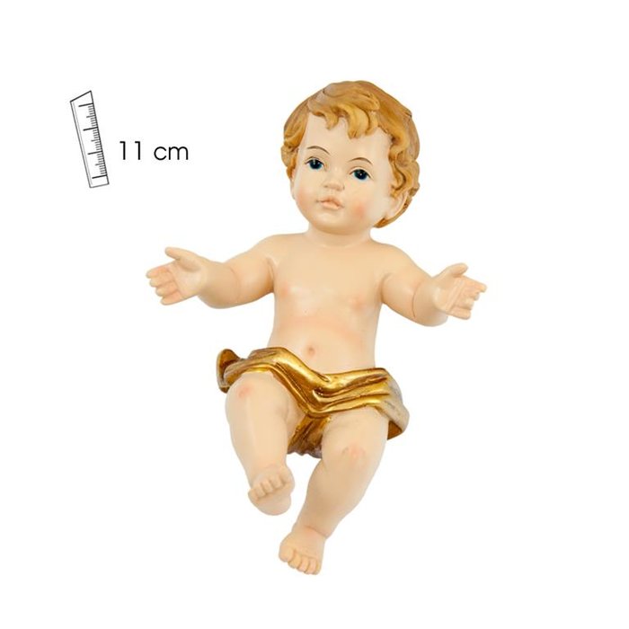NIÑO JESUS CON PAÑAL DORADO 11CM | FIGURAS SANTOS JAVIER | 1 UNIDAD | 8435266042846