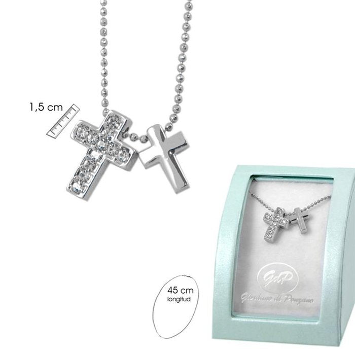 COLGANTE CRUZ LISA CON PIEDRAS | PAPELERIA JAVIER | 1 UNIDAD | 8435266051282