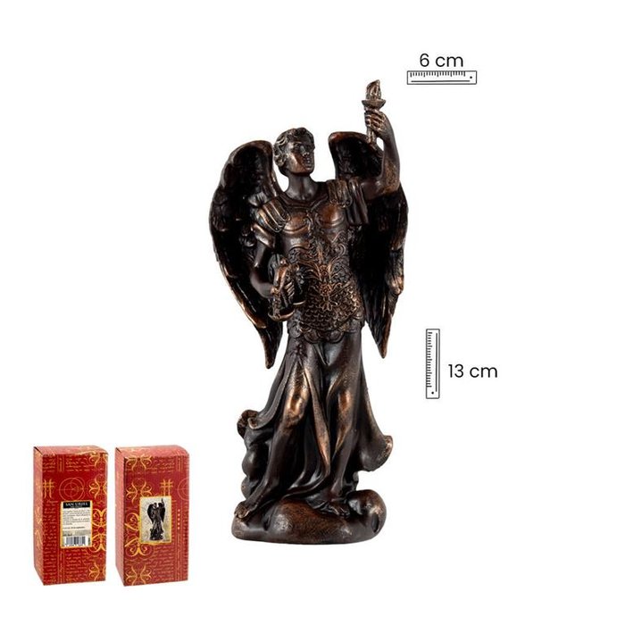 FIGURA ARCANGEL SAN URIEL COLOR BRONCE 13 CM | FIGURAS SANTOS JAVIER | 1 UNIDAD | 8435266123644