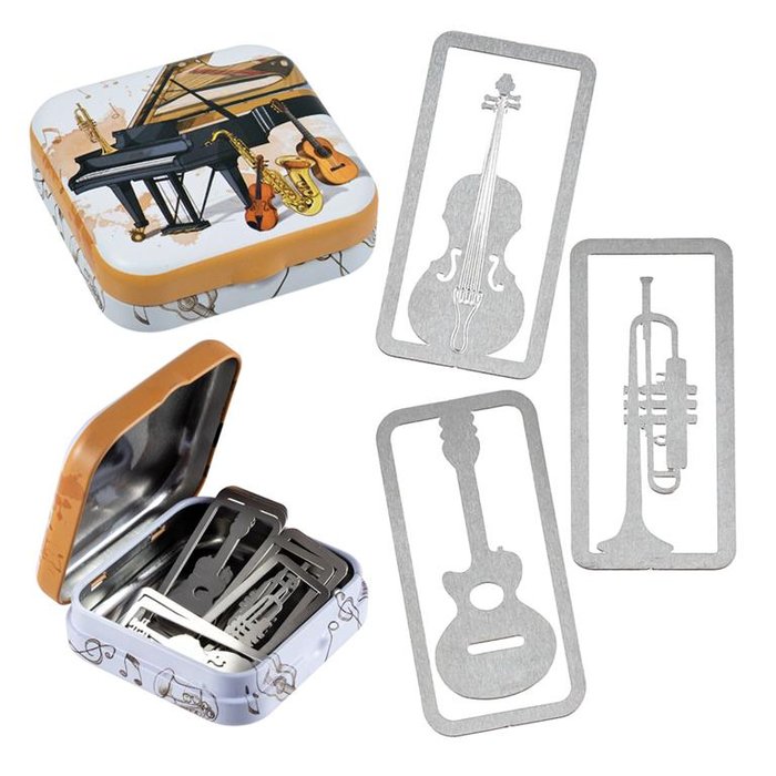 Set 12 Clips Acero Instrumentos Musicales PAPELERIA JAVIER