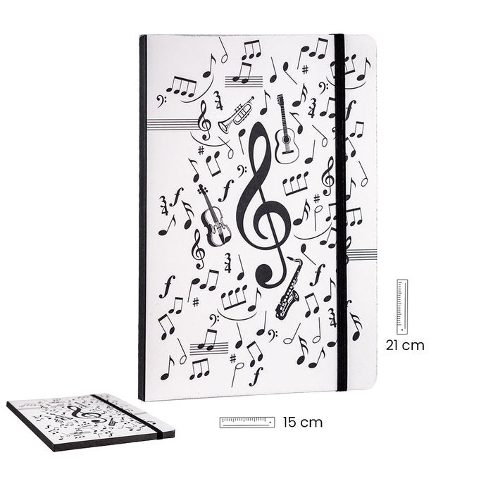 Cuaderno Borde Color Música PAPELERIA JAVIER A5