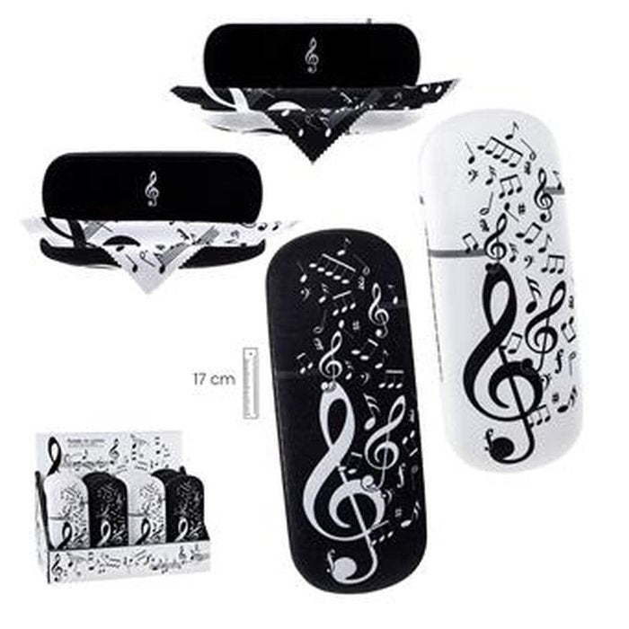 EXPOSITOR 12 UDS FUNDAS DE GAFAS MUSICA SURTIDAS | PAPELERIA JAVIER | ENVASE 12 UDS. UNIDAD | 8435266143369