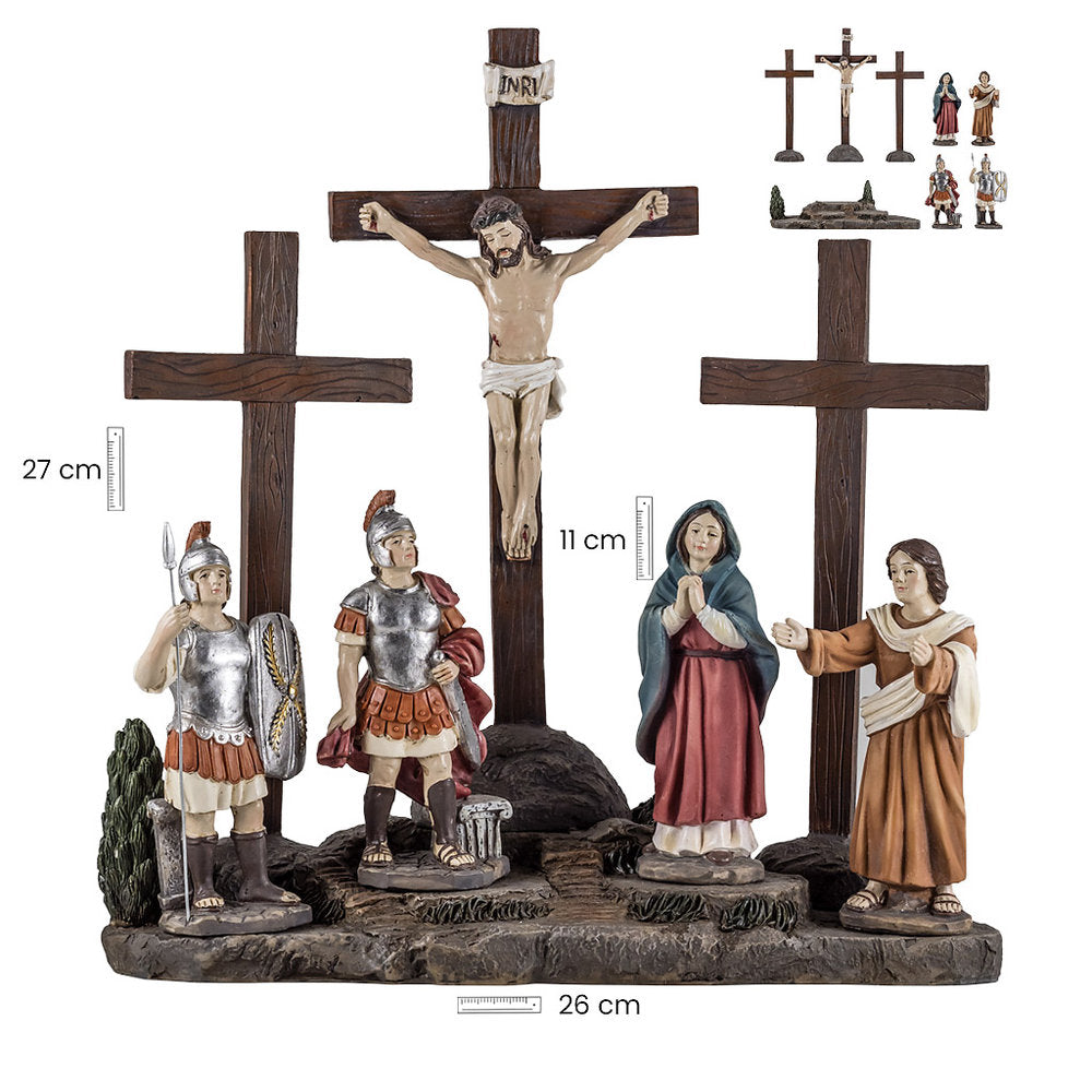 Set 8 Figuras la Crucifixion 27 cm Marca Figuras Santos Javier Imagen principal del producto
