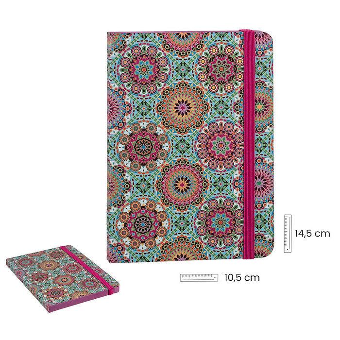 Libreta Cuadros Borde Color Azahar A6 PAPELERIA JAVIER