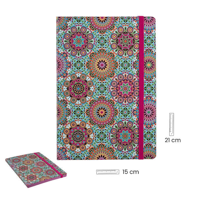 Libreta Cuadros Borde Color Azahar A5 Marca Papelería Javier Pack 1