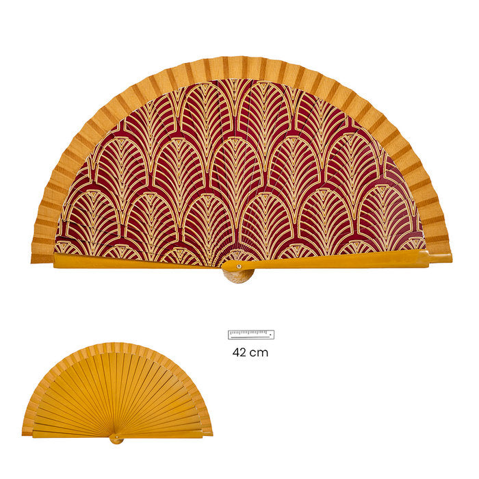 ABANICO ART DECO HOJAS | PAPELERIA JAVIER | 1 UNIDAD | 8435266158004
