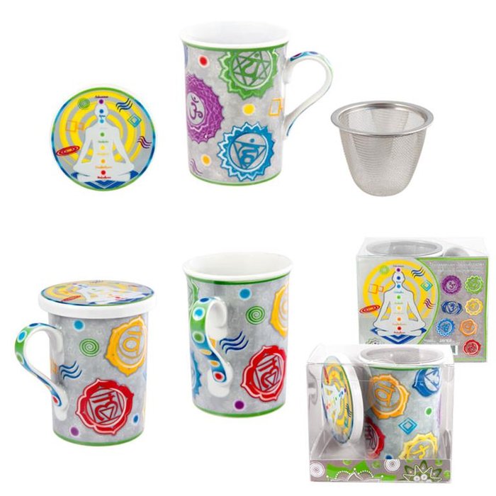 TAZAS CON FILTRO METAL CHACRAS | PAPELERIA JAVIER | 1 UNIDAD | 8435266160021 Imagen principal del producto