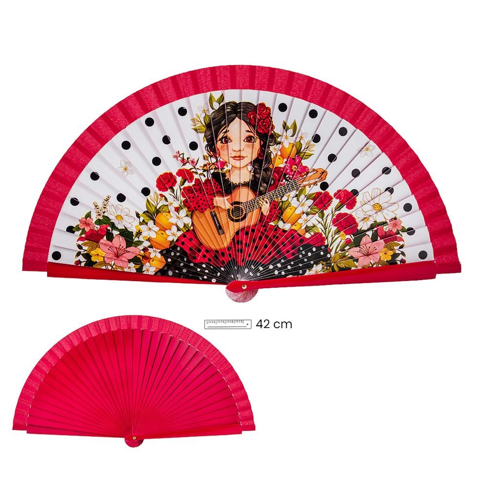 Abanico flamenca rojo PAPELERIA JAVIER Imagen principal del producto