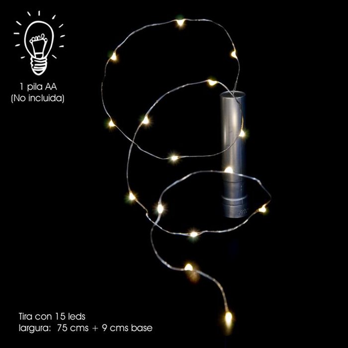 TIRA CON 15 LEDS | NAVIDAD JAVIER | 1 UNIDAD | 8435266172437