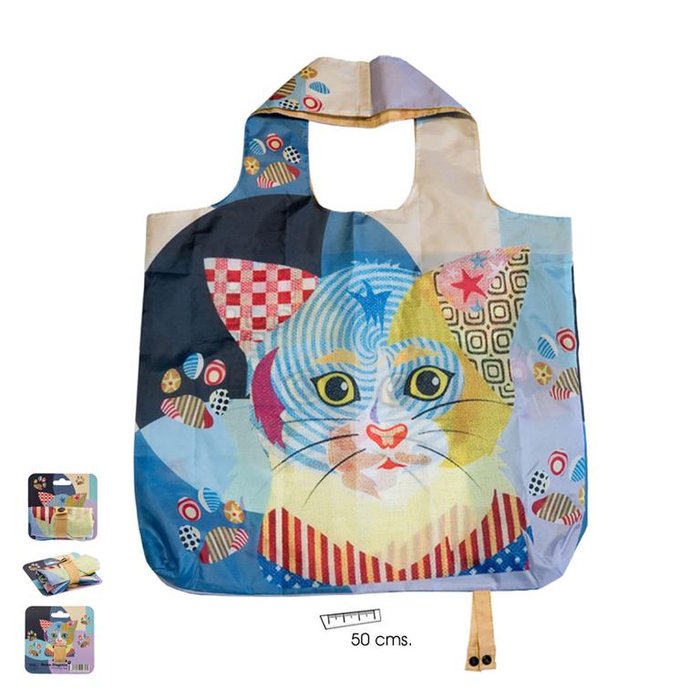 BOLSA PLEGABLE GATO 42X50 POLIESTER | PAPELERIA JAVIER Imagen principal del producto