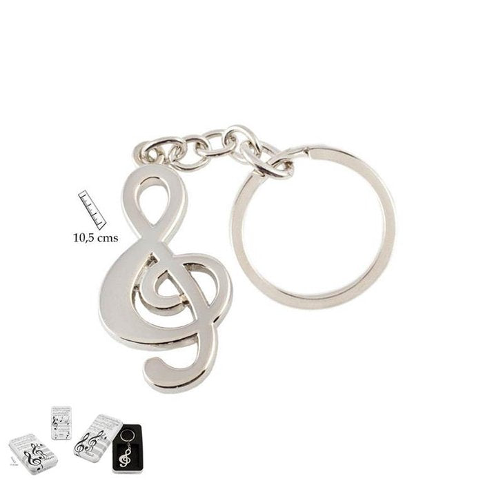 LLAVERO EN LATA CLAVE PLANA MUSICA | PAPELERIA JAVIER | 1 UNIDAD | 8435266198925