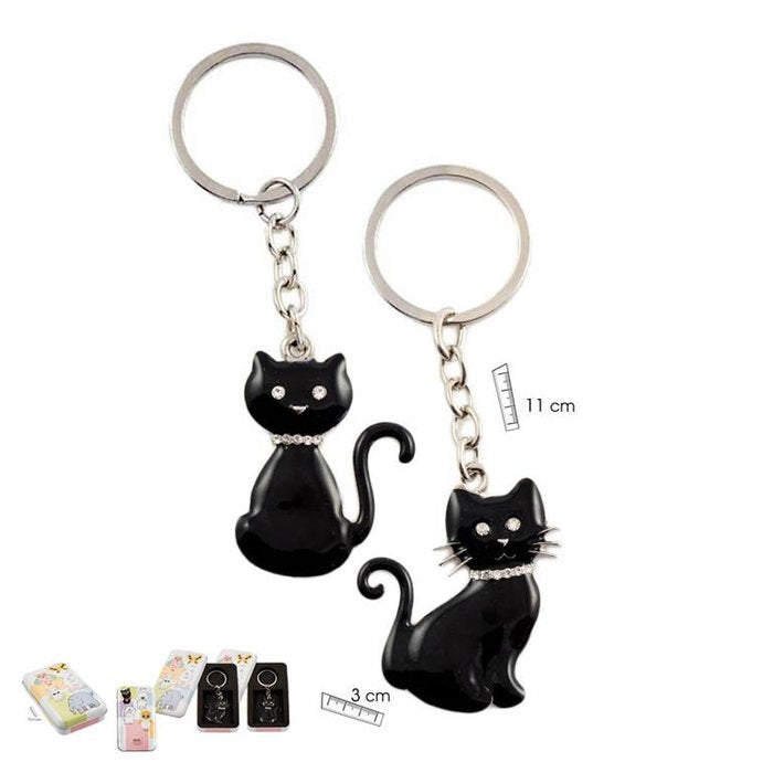 LLAVERO GATO NEGRO EN CAJA MODELOS SURTIDOS | PAPELERIA JAVIER | 1 UNIDAD | 8435266199076
