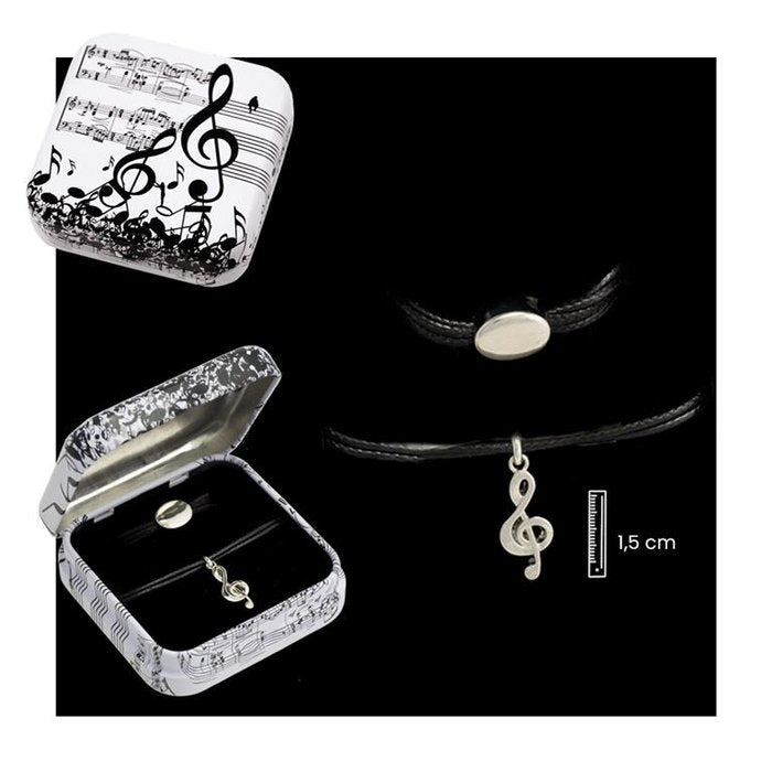 PULSERA CLAVE DE SOL NEGRO | PAPELERIA JAVIER | 1 UNIDAD | 8435266199465