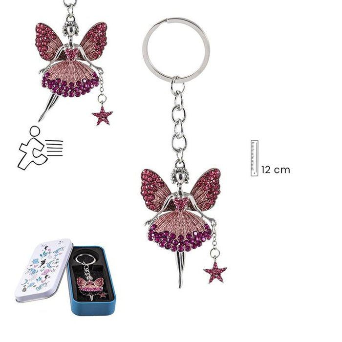 LLAVERO HADA ROSA BRILLANTES EN CAJA | FIGURAS ESOTERICAS JAVIER | 1 UNIDAD | 8435266237426 Imagen principal del producto