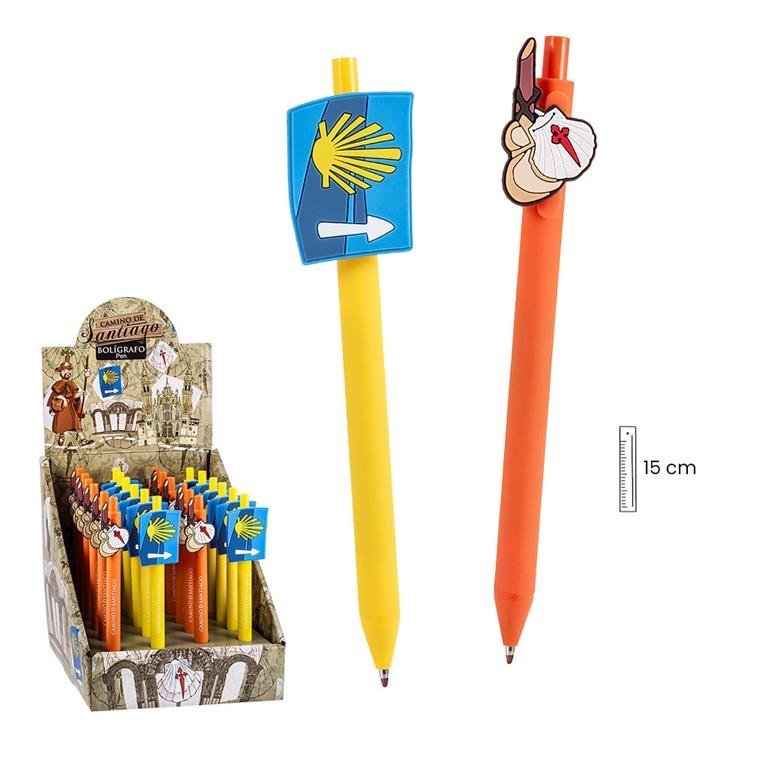 Bolígrafo Silicona Camino Santiago Marca Souvenir Javier Imagen principal del producto