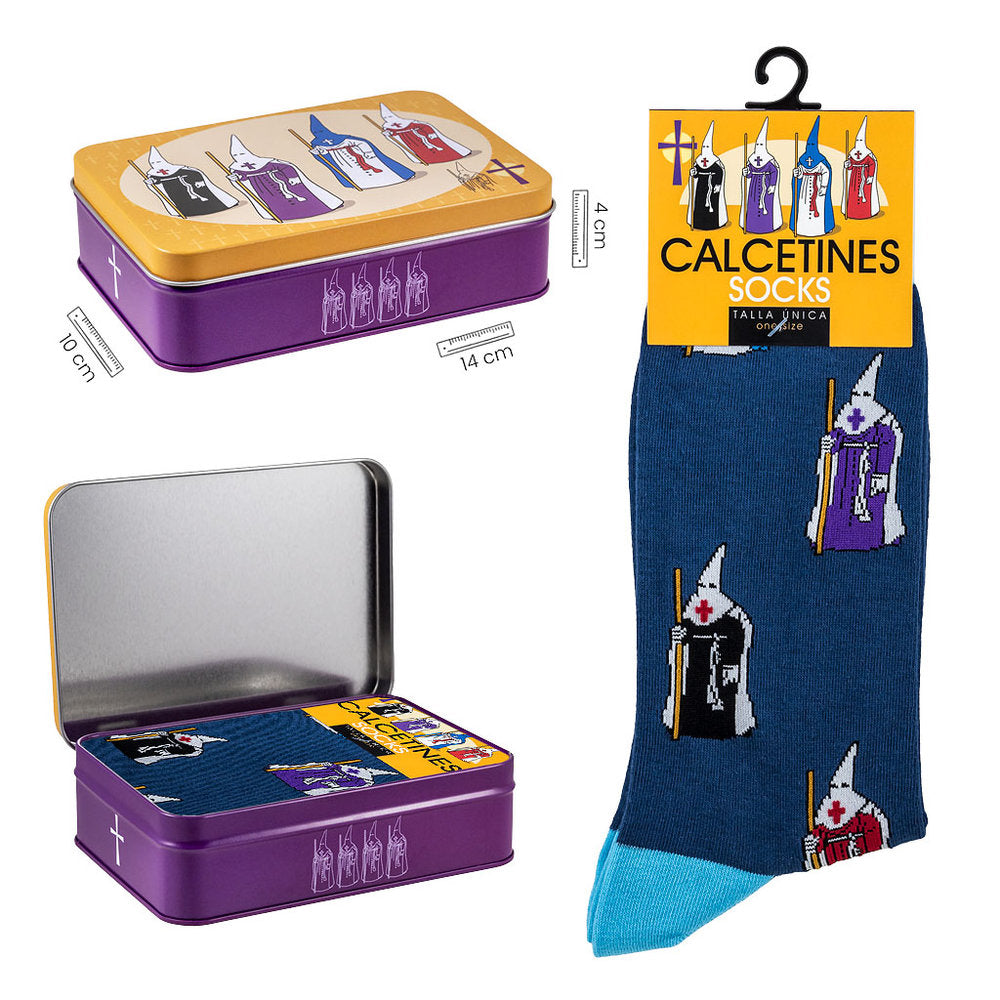 LATA CALCETINES NAZARENOS AZUL | FIGURAS SANTOS JAVIER | 1 UNIDAD | 8435266244981