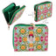 Cartera Frida Kahlo 11x9 cm Verde PAPELERIA JAVIER