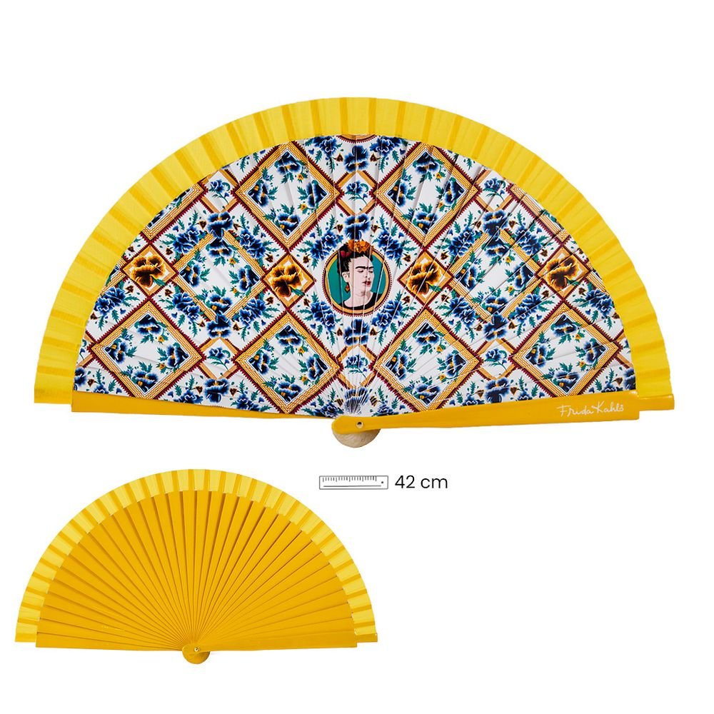 Abanico Frida Kahlo Amarillo PAPELERIA JAVIER Imagen principal del producto
