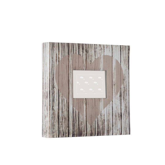 ALBUM ESLIPIN 200FOTOS 11X15 HOJA MEMO BLANCA CORAZON MADER | 1 UNIDADES | (DEMARK)