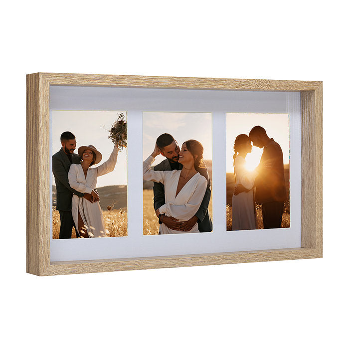 MARCO MULTIPLE MADERA CON PASPARTU SOBREMESA 42,9X23,9 CM | 1 UNIDADES | (DEMARK) Imagen principal del producto