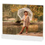 Marco fotos acrílico con pie de madera blanco horizontal 13x18 DEMARK