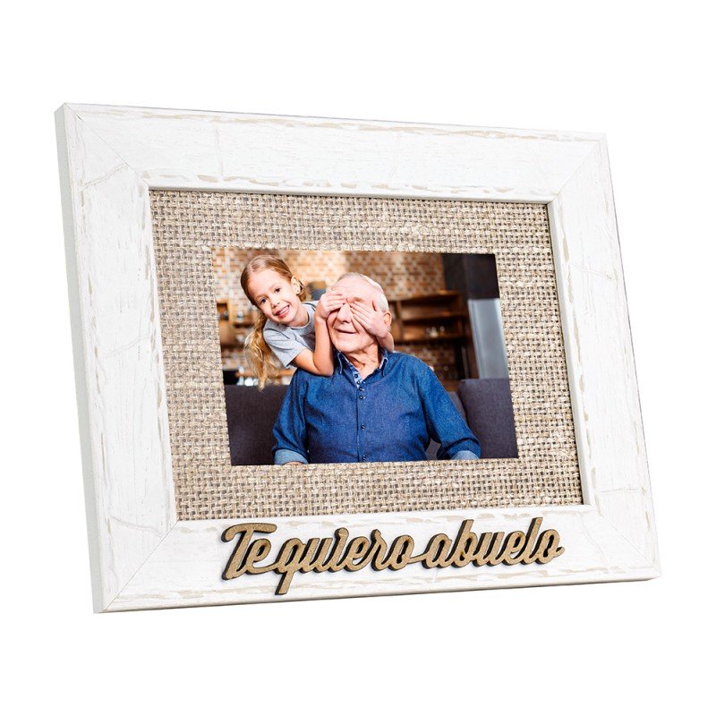 MARCO DE MADERA CON PASPARTU 13X18 TE QUIERO ABUELO | 1 UNIDADES | (DEMARK) Imagen principal del producto