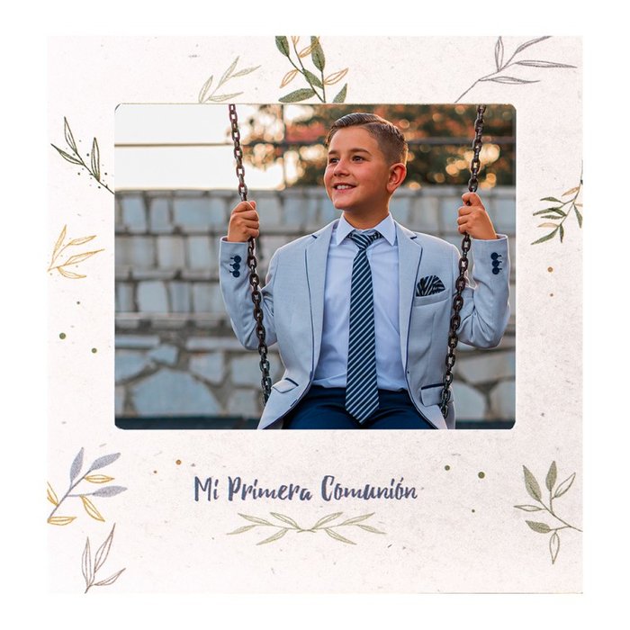 MARCO DE FOREX CON IMAN FOTOS 11X9 CM COMUNION | 1 UNIDADES | (DEMARK) Imagen principal del producto