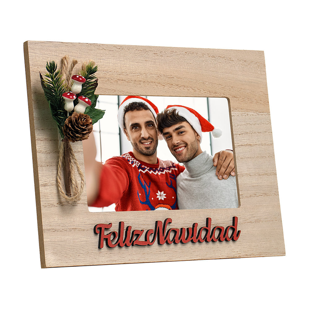 Marco Madera Navidad 10x15 Horizontal Ramillete 3D DEMARK