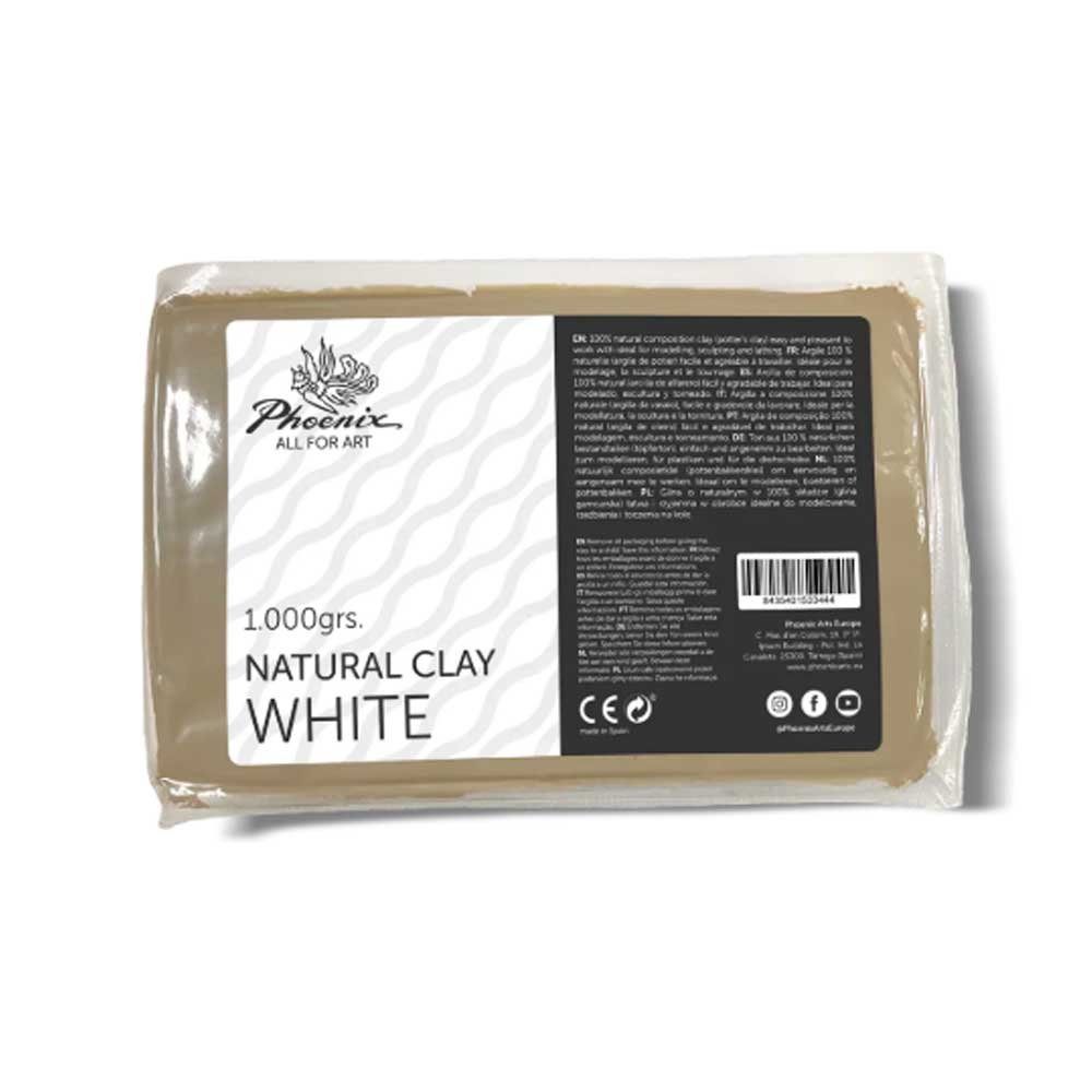 Arcilla Natural Blanca 1 kg Phoenixart Imagen principal del producto